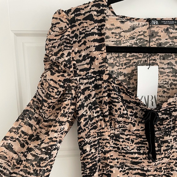ZARA ANIMAL PRINT DRESS - Picture 8 of 14